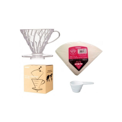 Σετ V60 02 Διαφανές Με Φίλτρα