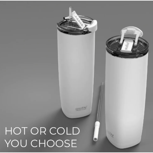 Θερμός Με Καλαμάκι 590Ml - Aqualina White