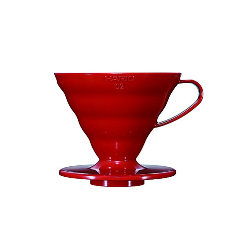 Hario Πλαστικο Dripper V60 02 Κόκκινο Χωρίς Κουτάλι